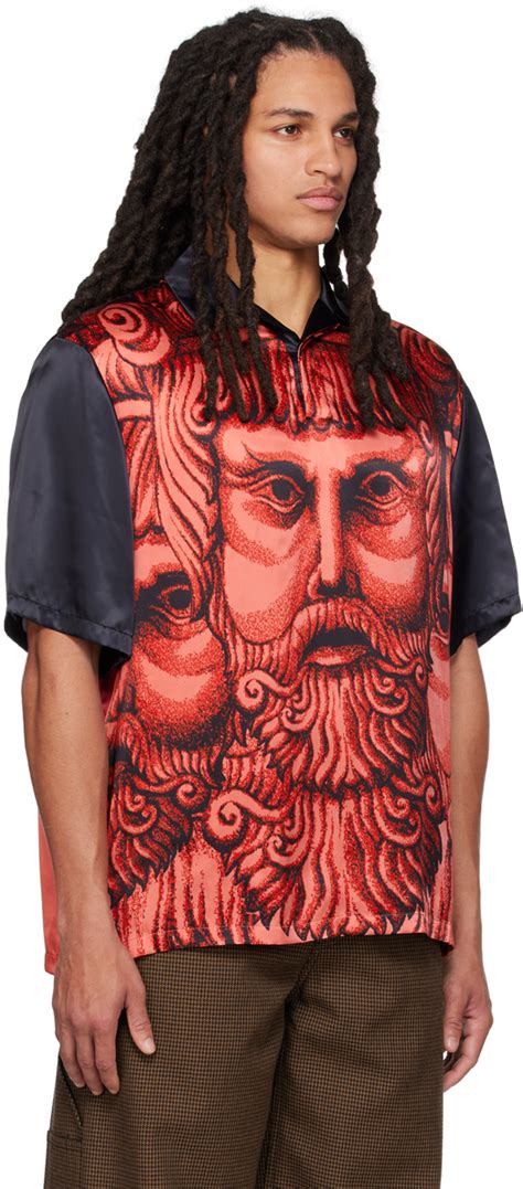 versace maschara|Versace: Red & Black 'La Maschera' Shirt .